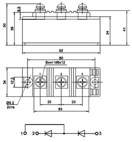 МДД125-11 силовой модуль фото 3