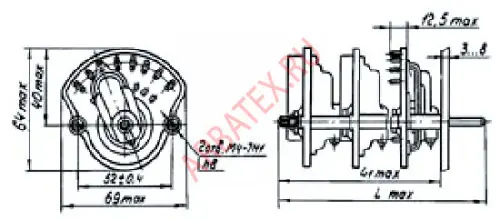 ПЩ-8П2Н2 переключатель щеточный фото 3