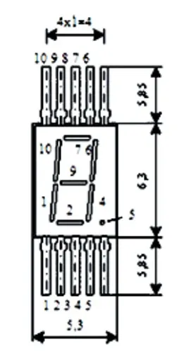 АЛ304Г индикатор знакосинтезирующий фото 3