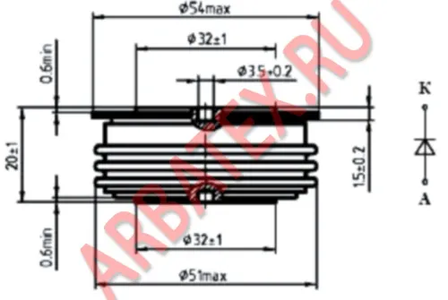 ДЛ133-500-9 диод фото 3 ДЛ133-500-9 диод фото 3