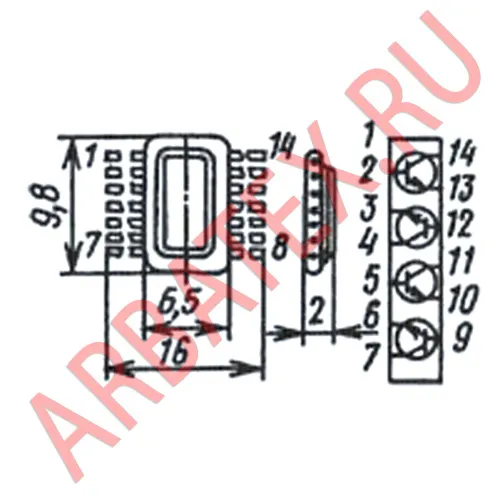 1НТ251А1 транзисторная сборка фото 3